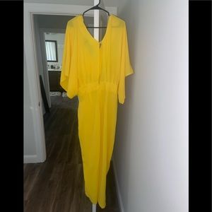 ASOS YELLOW FIT TALL JUMPSUIT NWOT SIZE 12
